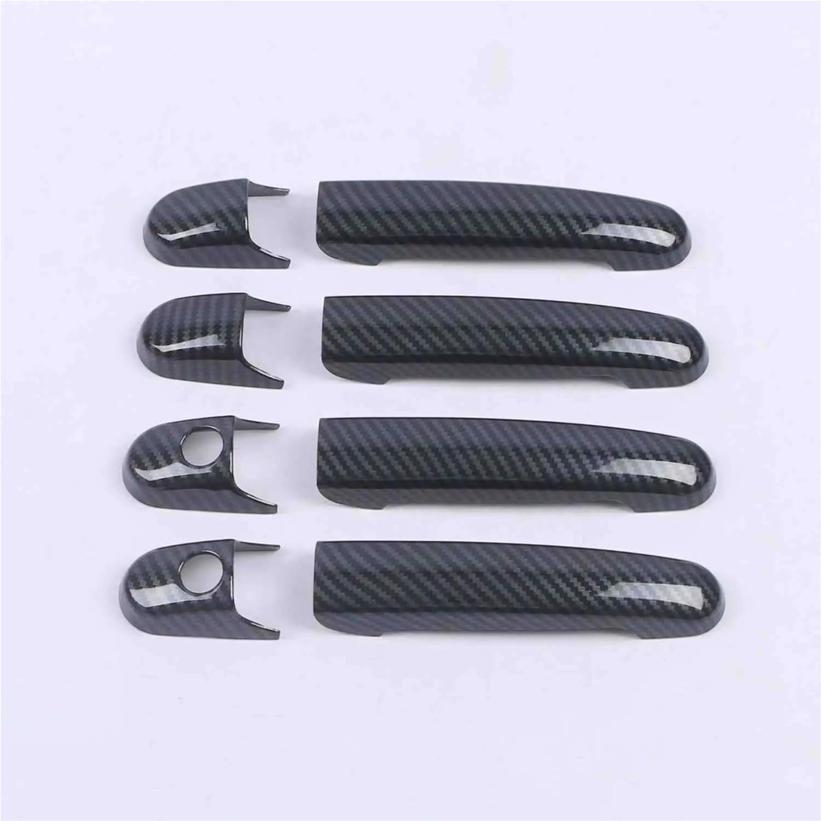 YOUZKA Handle Protective Carbon Fiber Chrome Car Door Handle Covers Trim Overlays Styling Accessories for SEAT for Ibiza for Cordoba 1993-2002(2 Keyholes)