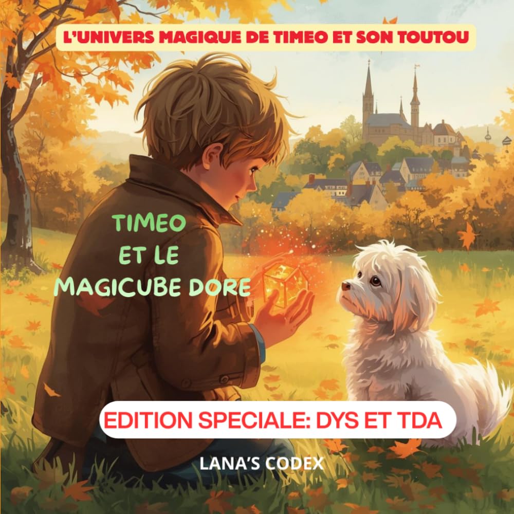 Timeo et le Magicube Doré: Une histoire magique en rimes pour enfants de 4 à 7 ans. Lecture adaptée aux lecteurs dyslexiques (DYS) et débutants. (L'Univers Magique de Timéo et son Toutou)