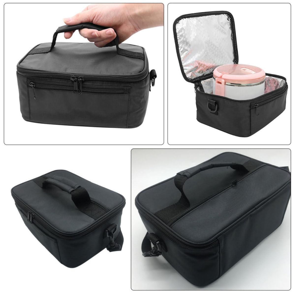 Bolsa de Almuerzo Térmica de Tela Oxford Resistente 20l Asa para Oficina y Escuela