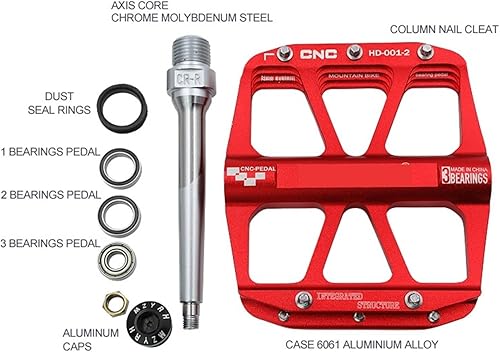 Miniatura 4 de Footboard Bicycle Pedal Non-Slip MTB Pedals Aluminum Alloy Flat Applicable Waterproof Bike Accessories Perfect for Replacing Your Old Parts.