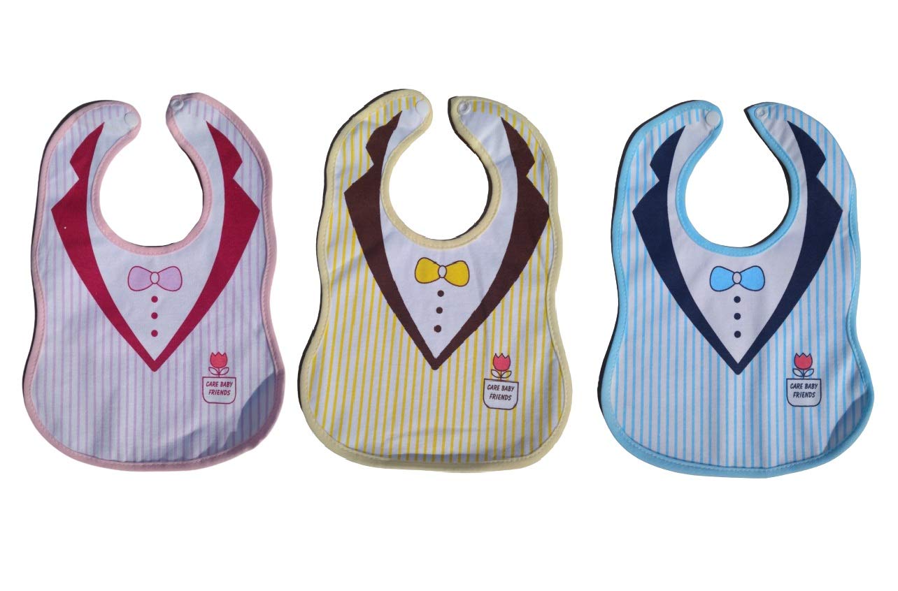 Baby Button Bibs/Apron Cute Multi Print|with Tich Button| Waterproof Bib Set-picture-25