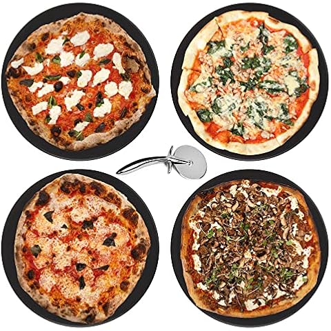 4-Pack Ceramic Pizza Stones - Gourmet Pizza Kitchen Cover