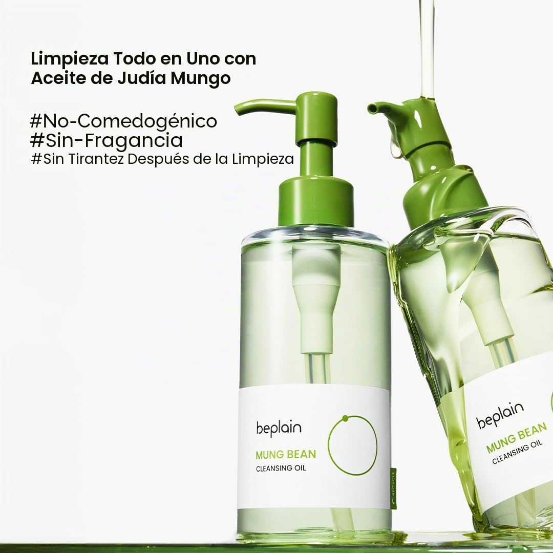 beplain Aceite limpiador de frijol mungo 200 ml sin perfume no comedogénico para pieles sensibles