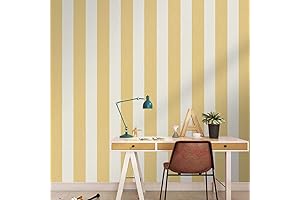 Peel and Stick Wallpaper, Yellow and White Striped Wallpaper Stripes