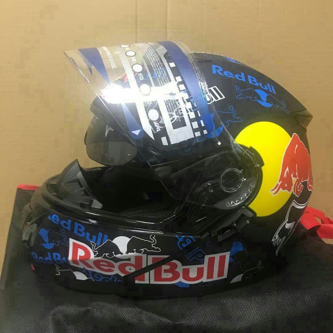 Amazon.co.jp: レッドブル ヘルメット 人気 高級 ダブルレンズフリップ