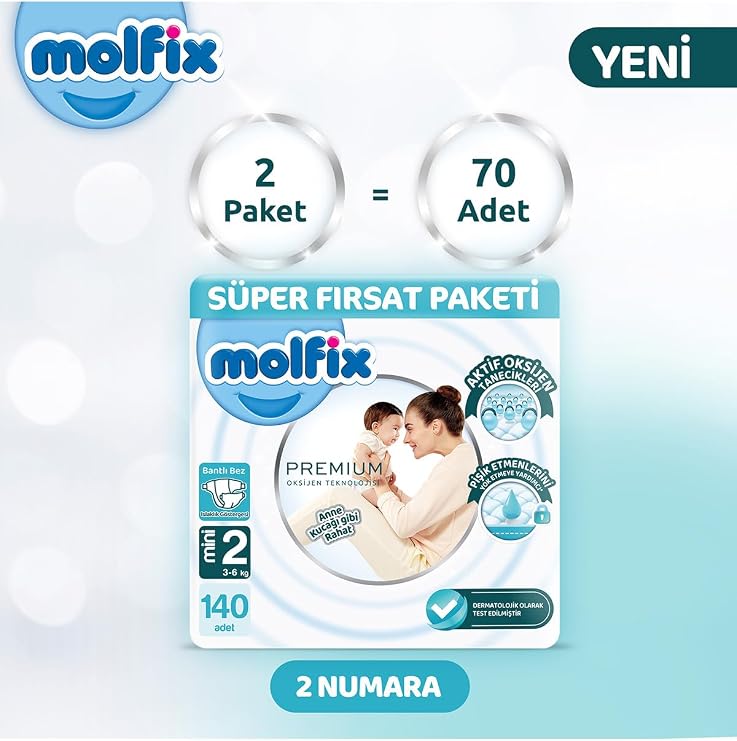 Molfix Premium Super Deal Package Size 2 140 Pieces