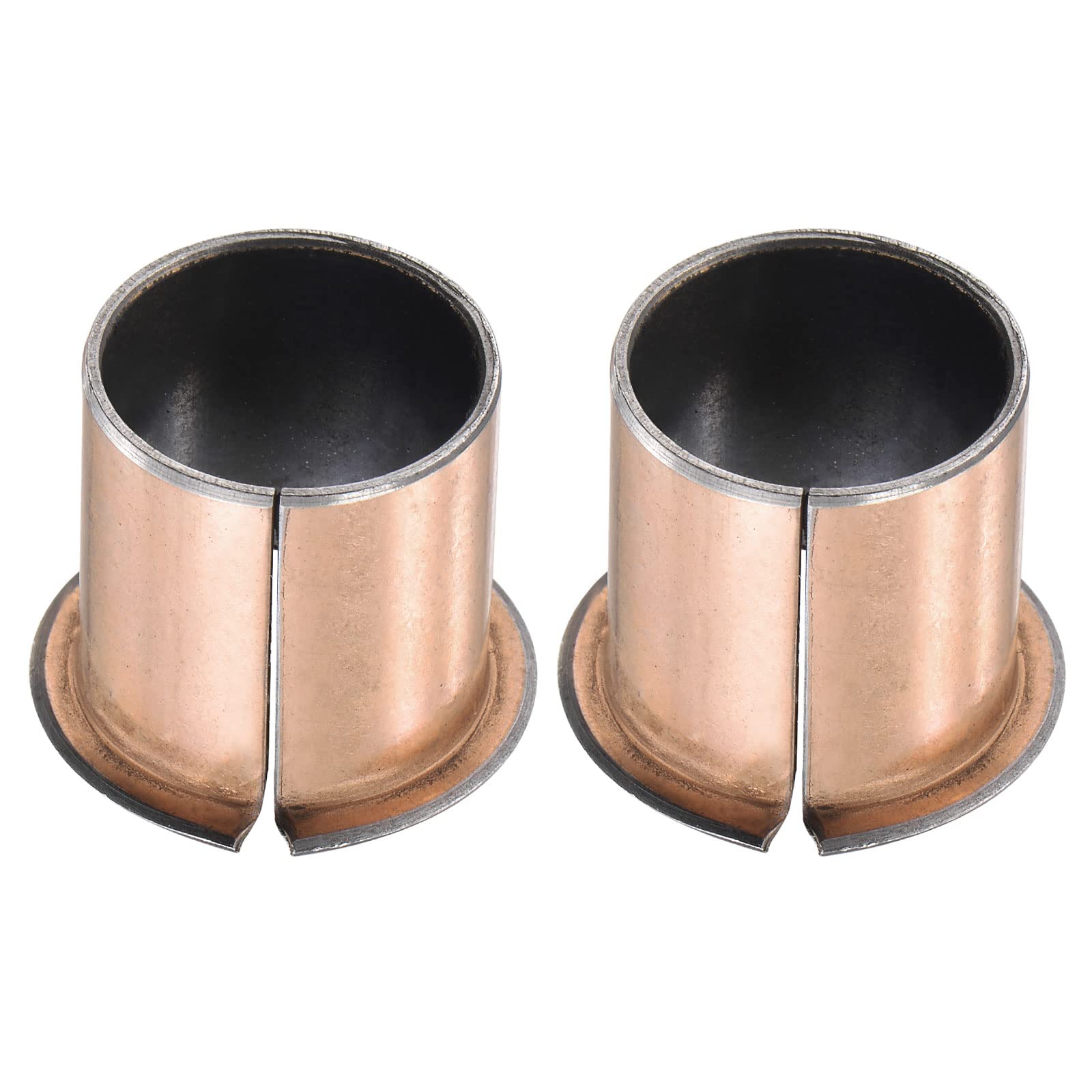 sourcing map Manchon Roulement Bride Douille 25mm Alésage x 28mm Diamètre Externe x 30mm Longueur x 35mm Bride Diamètre x 1.5mm Bride Épaisseur Enveloppé Sans Huile 2pcs