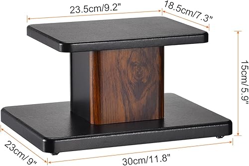 Miniatura 2 de MECCANIXITY Soportes de madera para altavoces, paquete de 2 soportes universales de 5.9 pulgadas (5.9 in) para altavoces ahuecados, audio, escucha