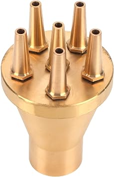 Fountain Nozzle Heads,1" DN25 Straight Style Fountain Nozzle,Brass Column Multi Direction Jet Pond Fountain Water Spray Sprinkler Head