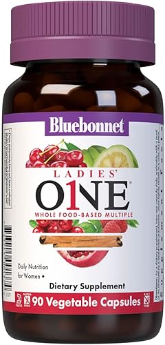 Bluebonnet Nutrition Ladies One Vegetable Capsule, Whole Food Multiple, K2, Vegetales Orgánicos, Energía, Vitalidad, Sin OGM, Sin Gluten, Sin Soja,