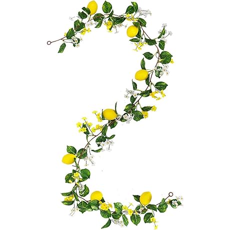 BestAlice Lemon Artificial Vines, 78" Lemon Silk Vine Garland