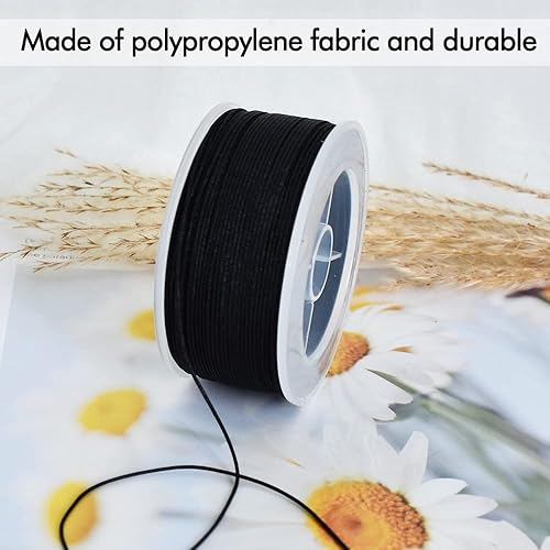 Miniatura 8 de TONIFUL Cordón de nailon dorado de 0.031 in x 70 yardas, cuerda de satén para hacer pulseras y joyas, macramé encerado, collar de cordón encerado,