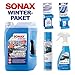 Produktbild SONAX WINTER-PAKET (XTREME AntiFrost+KlarSicht Konzentrat 5l, ScheibenEnteiser Pumpflasche - 500ml, ScheibenEnteiser Spray - 400ml, GummiPflegeStift - 18g, SONAX SchlossEnteiser - 50ml)