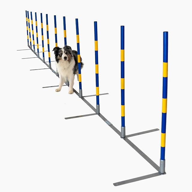 Callieway Agility Slalom 2by2 Flex - Eslalom (12 Barras de Entrenamiento de 2 x 2 a FCI Slalom UVM)