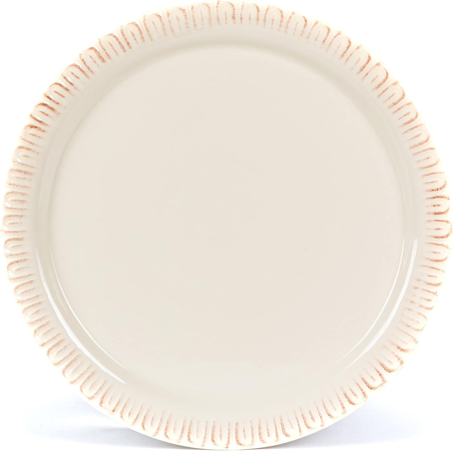 Glass Domed Cake Pedestal with Acanthus Leaf Ornate Brown Metal Base and Cream Ceramic Plate
