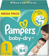 Pampers - Baby Dry - Taille 1 - Mega Pack - 84 couches