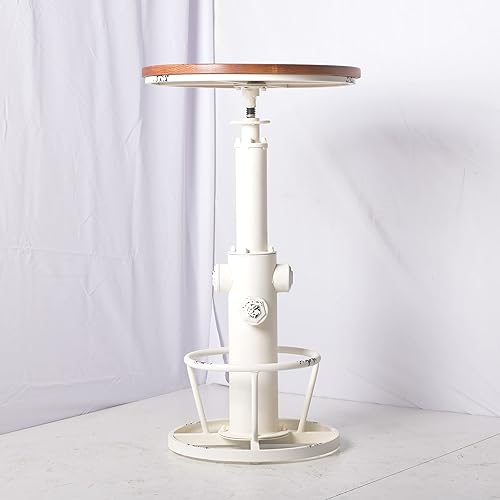 Miniatura 6 de Topower Mesa de bar industrial de 38.58-48.43 pulgadas, ajustable para cocina, comedor, café, bistró, color blanco antiguo Azul antiguo,Verde