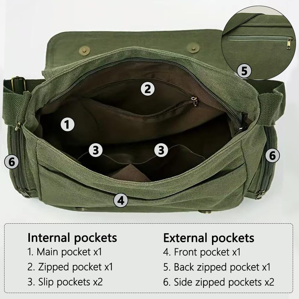 VODIU Personalized Pattern Messenger Bag Cute Canvas Crossbody Bags for Women/Men Shoulder Handbags Hobo Purses with Pockets