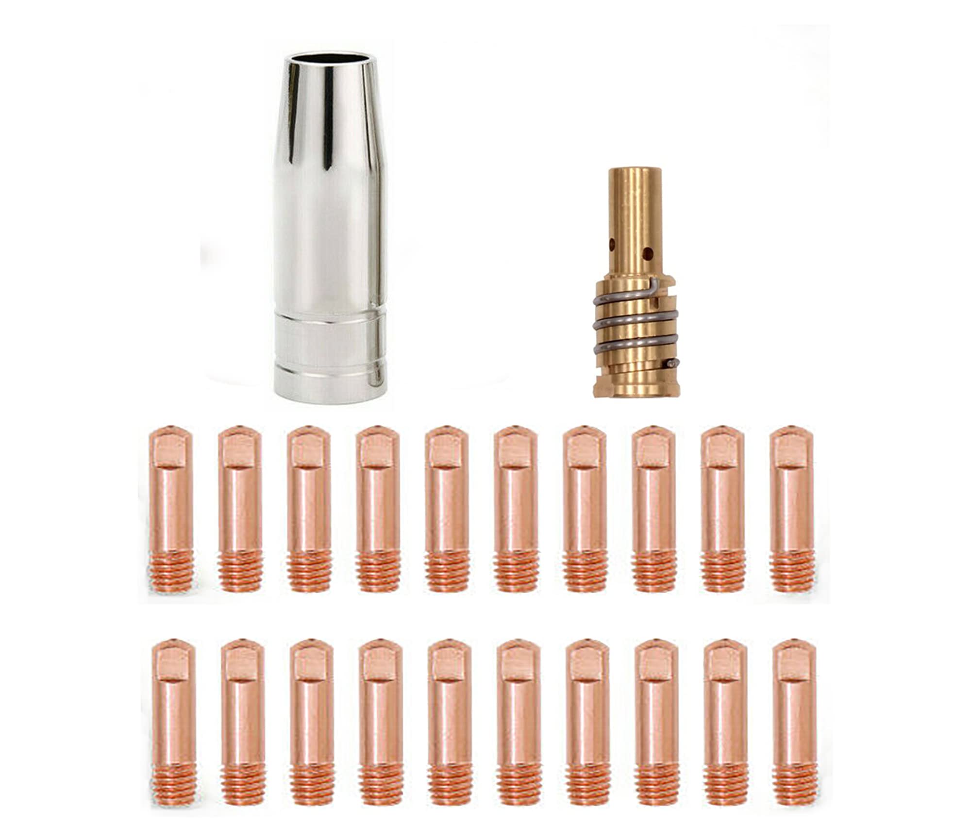 Mig Welding Gun Accessory Tips/Nozzle/Tip Holder, Compatible with Chicago Electric Welder Complete Replacement Flux Welding Torch 22-PK (.030