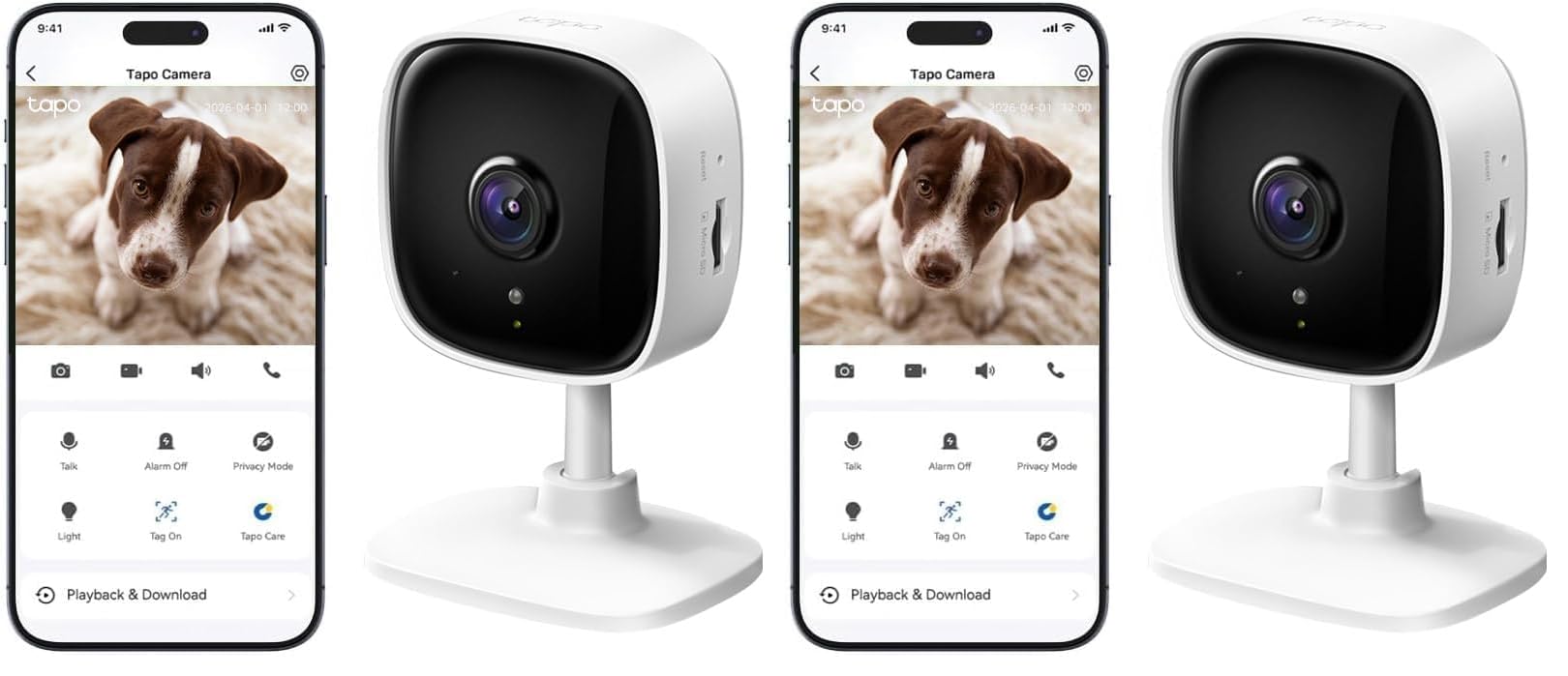 Tapo TP-Link Cámara Wi-Fi para Interiores C110, cámara de vigilancia de 3 MP, visión Nocturna, Audio bidireccional, Modo de privacidad, notificaciones con Sensor de Movimiento en Tiempo Real