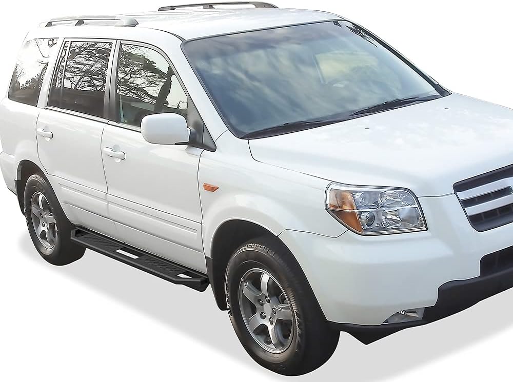 Tuxtreme 6.5in Side Stainless Steel Running Boards Compatible with Honda Pilot 2003-2008 & Acura MDX 2002-2004 (Nerf Bars Side Steps Side Bars)