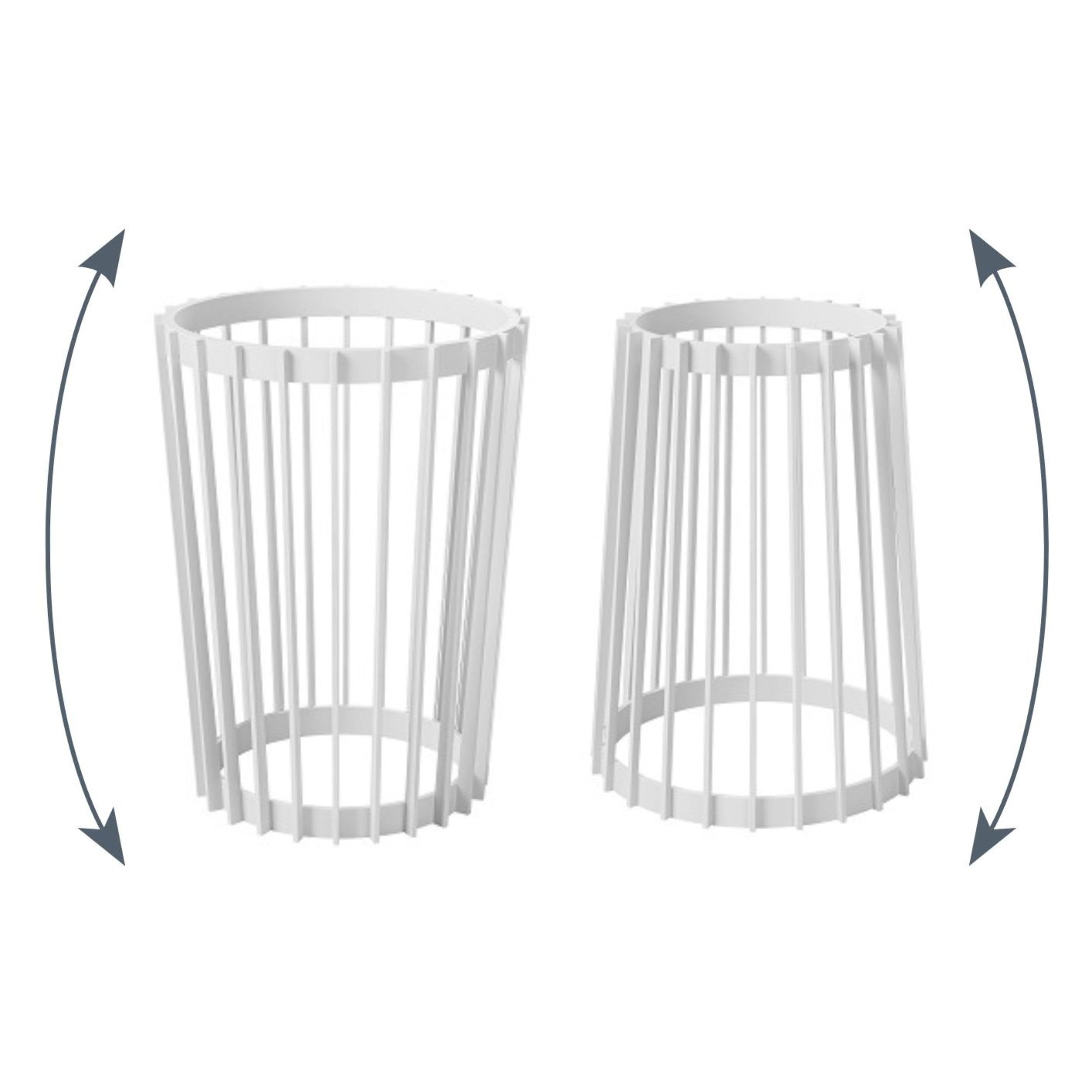 Supporto per fiori Ø 30 cm x H 40 cm | Porta piante in robusto plastica, utilizzabile su entrambi i lati | Fioriera per interni ed esterni | Tavolo per piante moderno e pratico | Bianco