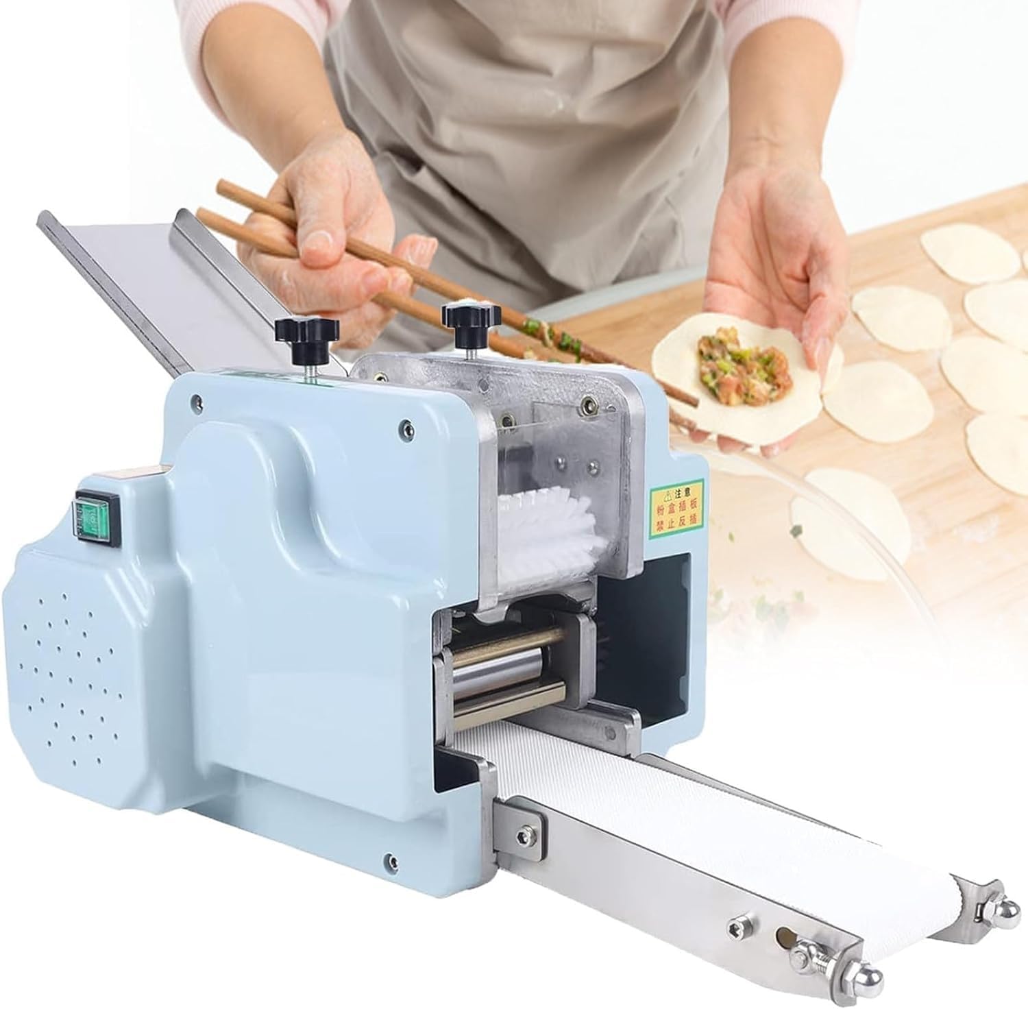 Automatic Dumping Wrapper Machine, 140W Electric Dumpling Wrapper Maker, 50-60PCS/Min Commercial Dumpling Skin Machine With 1 Mold, for Commercial Household Restaurant(Noodles)