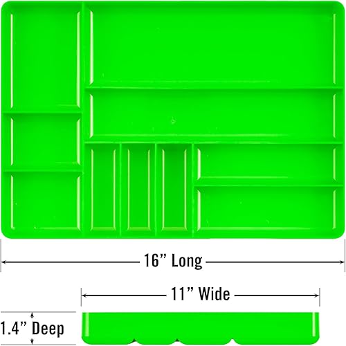 Miniatura 2 de ERNST Tool - Bandeja organizadora de garaje, naranja y verde, 10 compartimentos