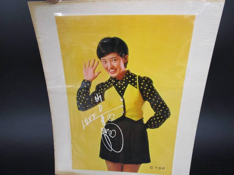 Amazon.co.jp: 昭和レトロ 山口百恵 サイン入 TOP プロマイド B5サイズ 