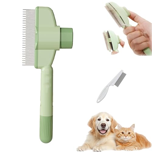 Cepillo Fur Flash, peine autolimpiable for gatos con botón de liberación for el cuidado del pelo largo y corto