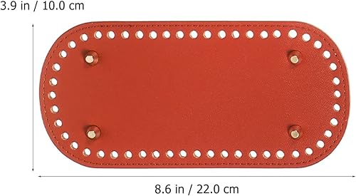 Miniatura 6 de 8 piezas de piel sintética, bolsa de ganchillo ovalada para tejer, para hacer manualidades, bolsa de ganchillo, bolsa de hombro y fabricación de