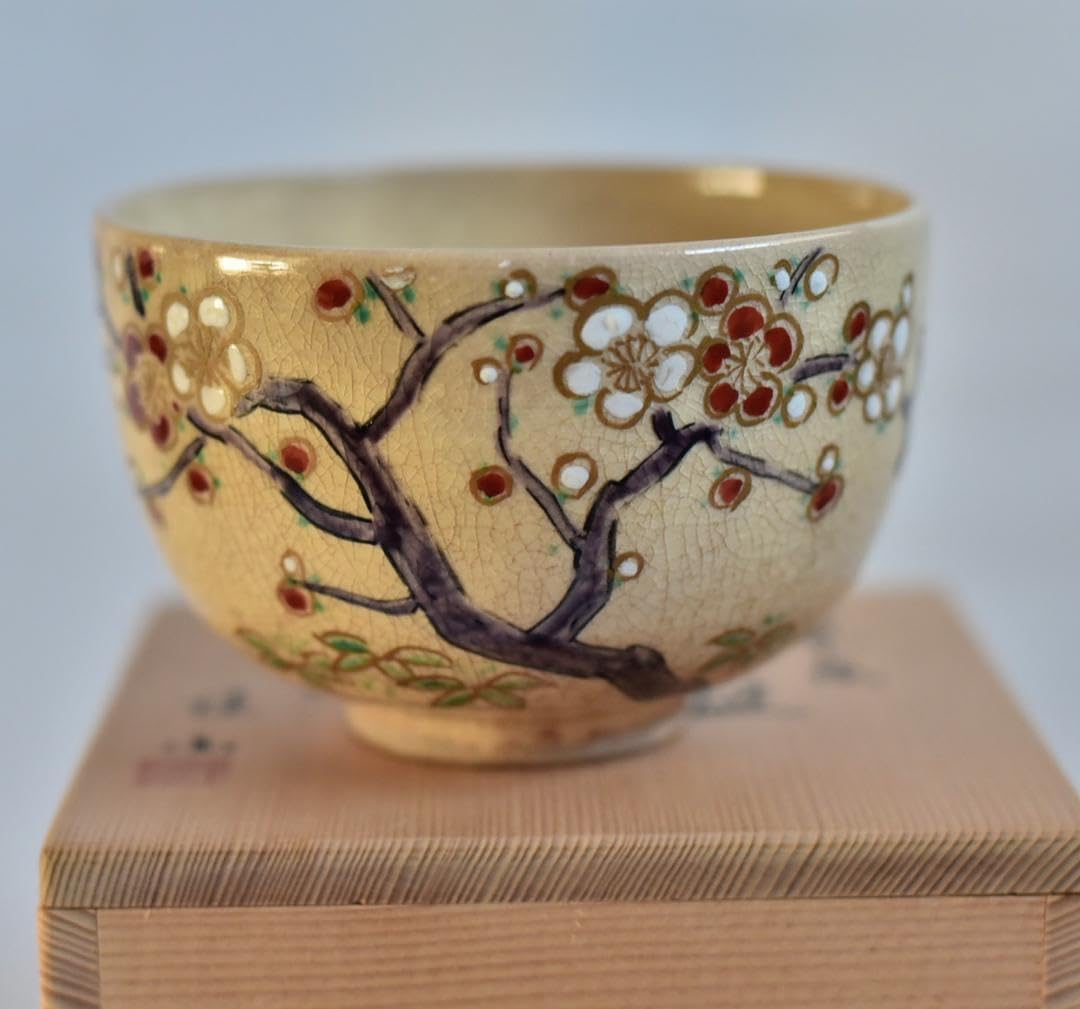 栗田焼岡田佳山作　茶碗【極上品】共箱/お茶道具 栗田焼岡田佳山作 茶碗極上品共箱お茶道具 ys7346789; 宗sou