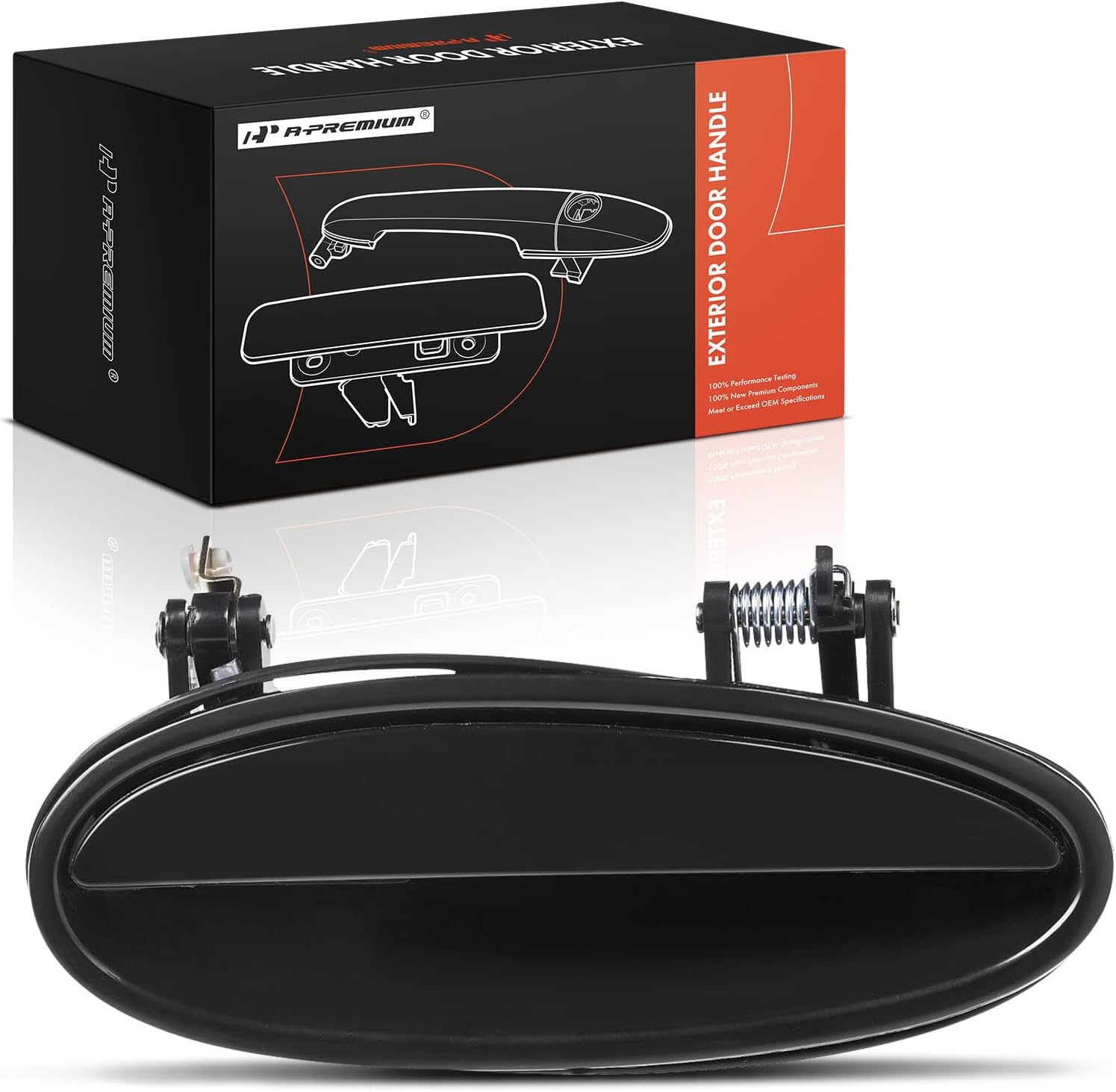 A-Premium Front or Rear Right Passenger Side Exterior Door Handle Compatible with Chevrolet Impala 2000-2005, Monte Carlo 2004-2005 & Buick Regal 2003-2004, Century & Pontiac Grand Prix, Smooth Black