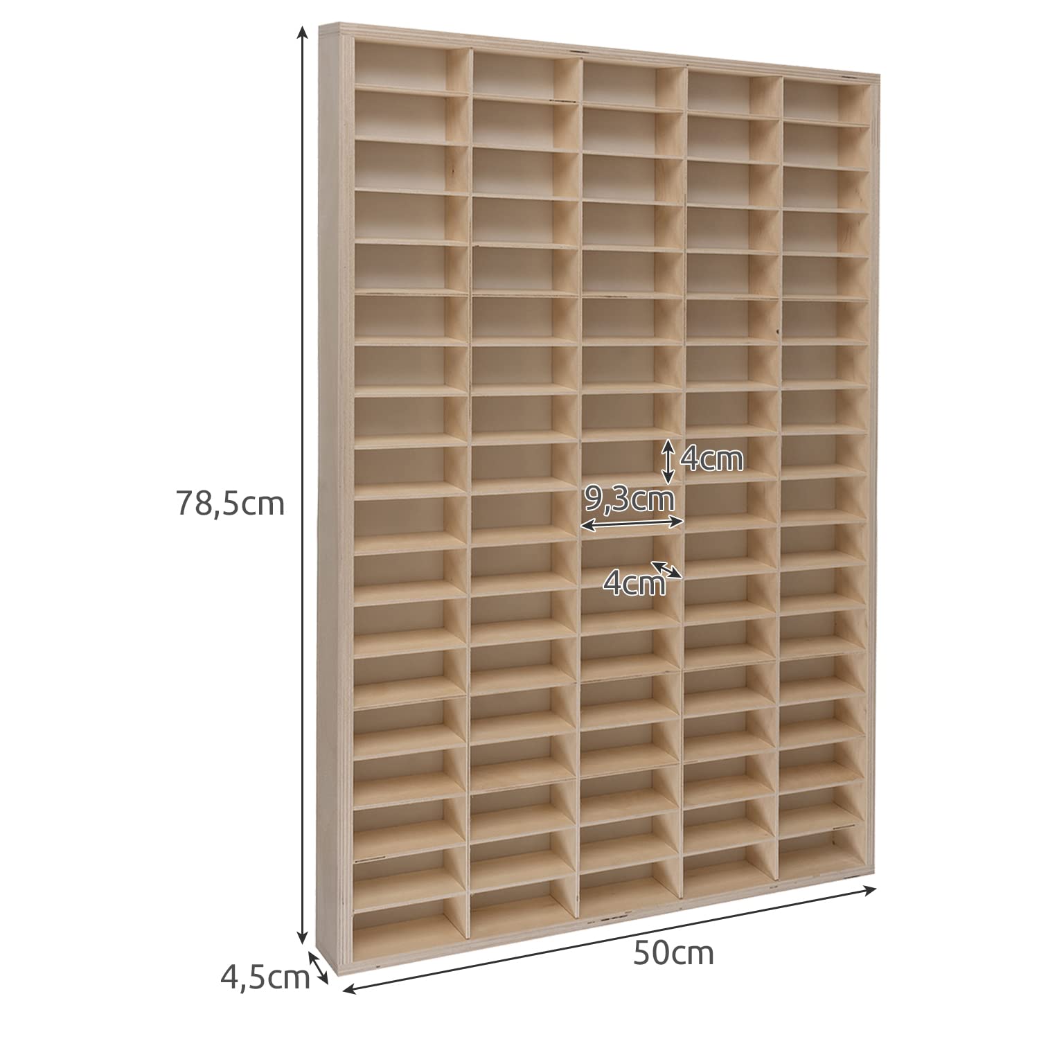 Kruzzel vitrine de collection 21997 en bois (90 compartiments)