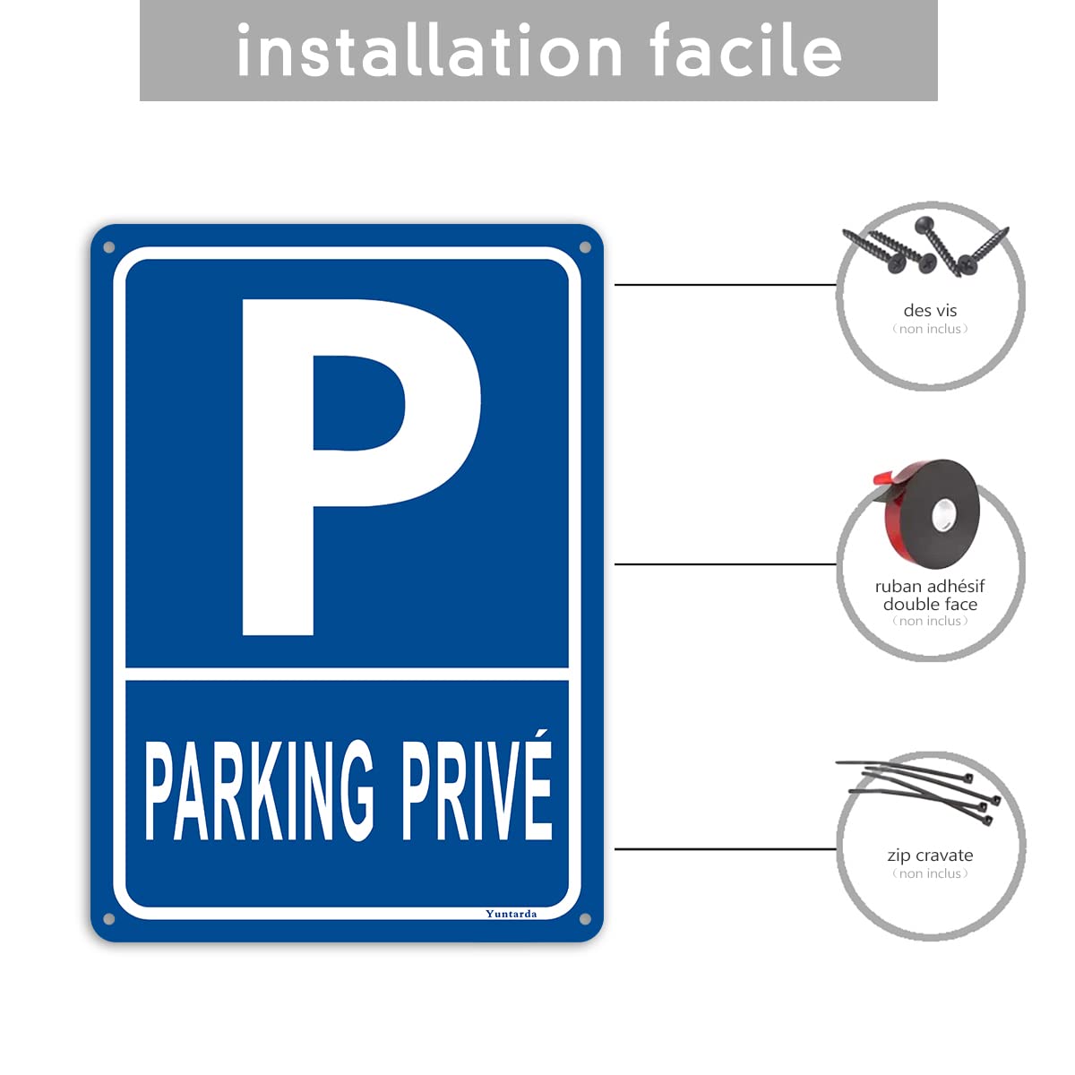 Panneau parking PVC et signalétique parking privé panneau et autocollant