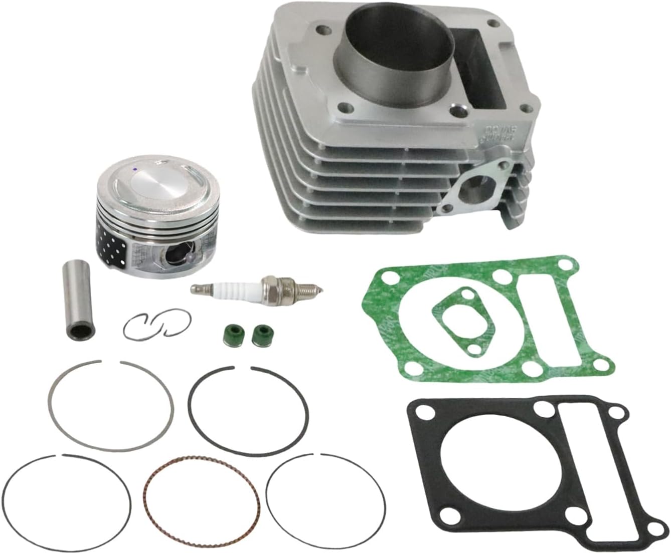 57mm Big Bore Cylinder Rings Top End Kit Compatible with Yamaha TTR125 TTR125E TTR125L TTR125LE 2000 2001 2002 2003 2004 2005