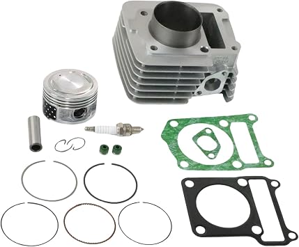 57mm Big Bore Cylinder Rings Top End Kit Compatible with Yamaha TTR125 TTR125E TTR125L TTR125LE 2000 2001 2002 2003 2004 2005