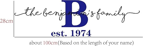 Miniatura 4 de Calcomanías de vinilo personalizadas, calcomanías personalizadas para crear tus propios nombres familiares, calcomanías de pared para decoración del