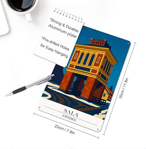 Miniatura 2 de Sala Sweden Wall Decor Retro Metal Sign Poster for Garage Man Cave Bathroom Bedroom Farm Inspirational Popular Wall Art 8x12 Inch Signs Posters
