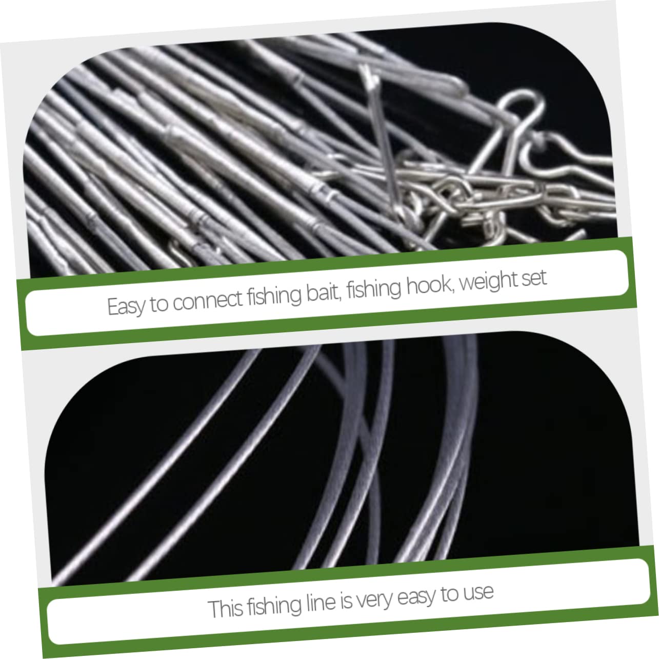 JOINPAYA High-Strength Fishing Wire Leaders 24pcs Anti-wear Thread Pin Saltwater Fishing Accessories Bendable