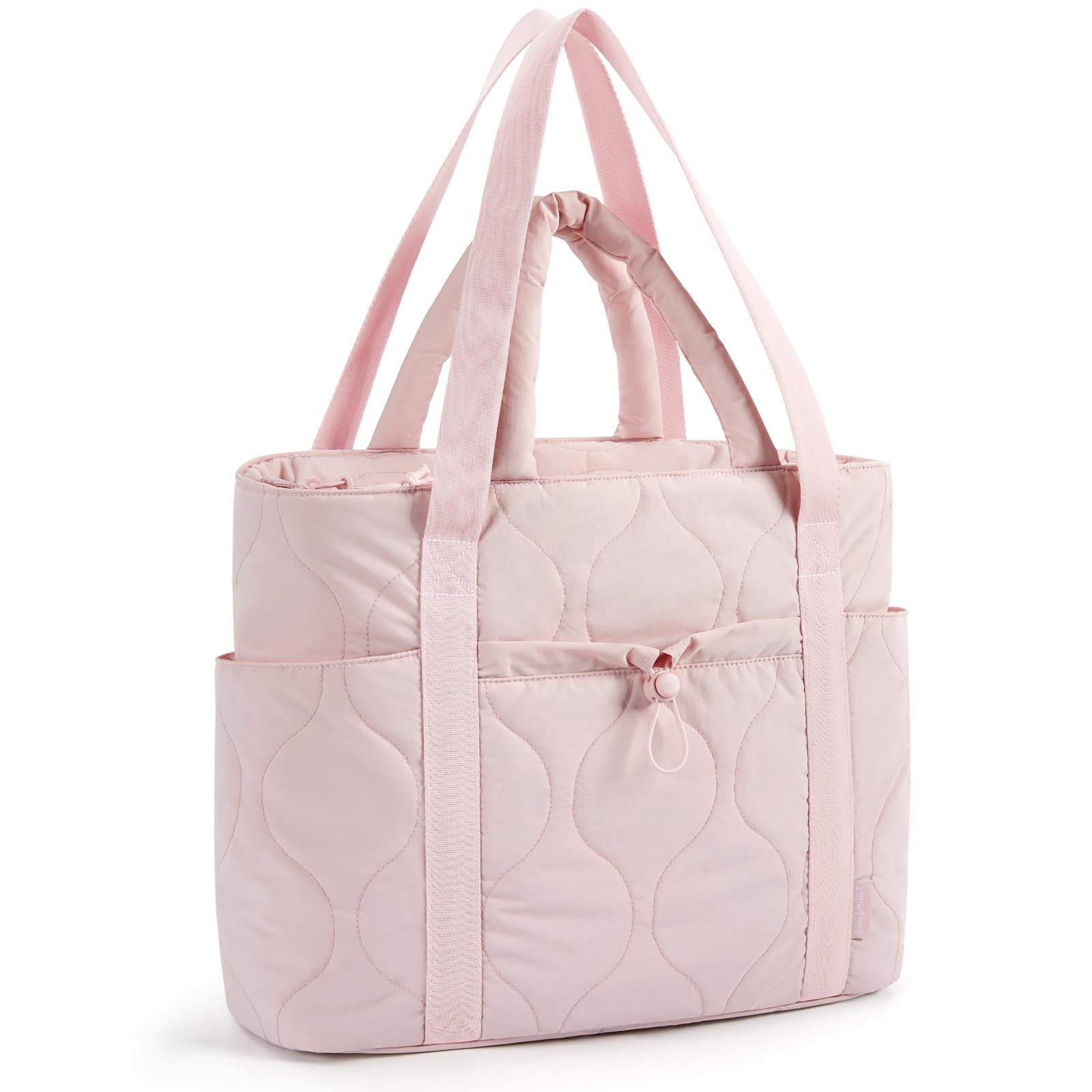 BAGSMARTPuffer Tote Bag for Women, Quilted Travel Top Handle, Large Lightweight Shoulder Handbags with Zipper