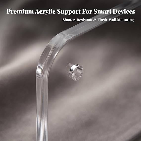 3 Pieces Mounting Bracket with Screws | Clear, Acrylic Shelf Bracket, Transparent, for Home