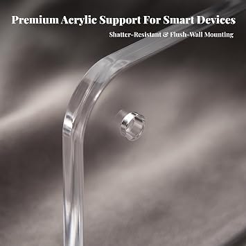 3 Pieces Mounting Bracket with Screws | Clear, Acrylic Shelf Bracket, Transparent, for Home