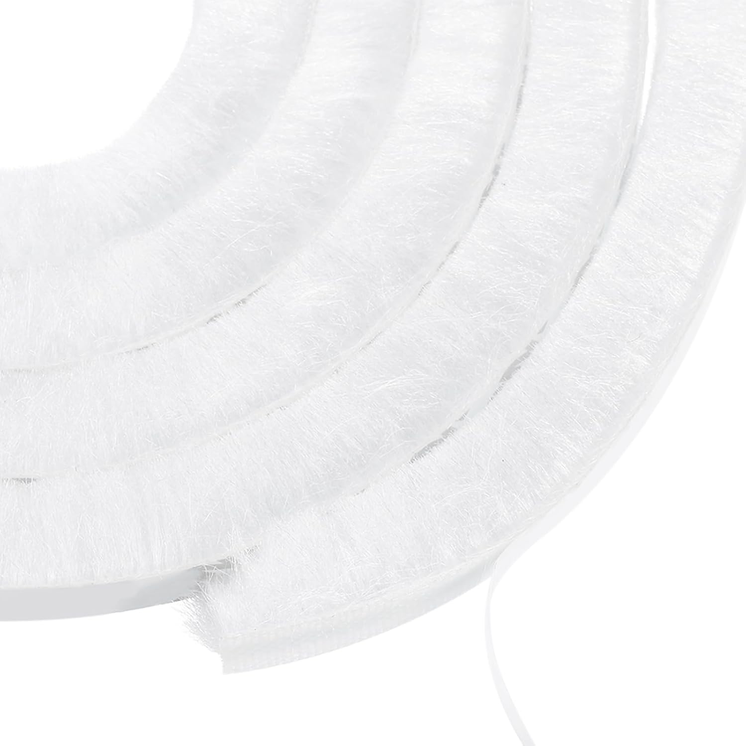 PATIKIL Pile Weather Stripping, Self Adhesive Weatherstripping Brush Fuzzy Door Weather Seal Strip Insulation for Window Door Frame, White (33ft Lx3/8 Wx7/8 H)