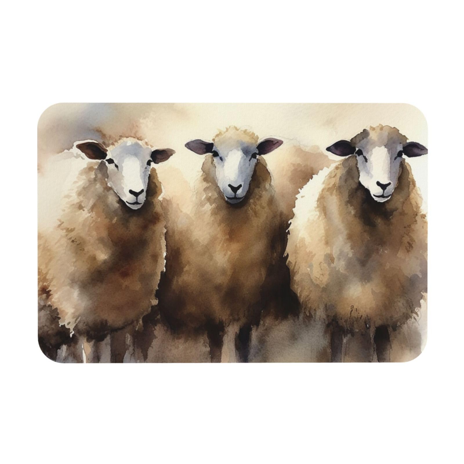 Tapis de bain super absorbant en diatomée antidérapant motif moutons