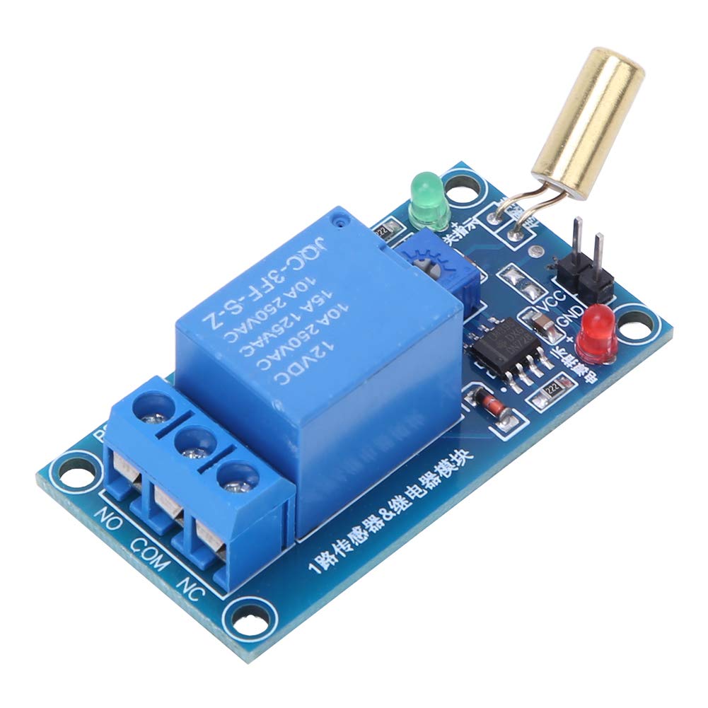 Angle Sensor, Relay Module, Tilt Dump Alarm Trigger Module with Potentiometer for Equipment, 12VDC Relay Module, for 90 Degree tilt Detection