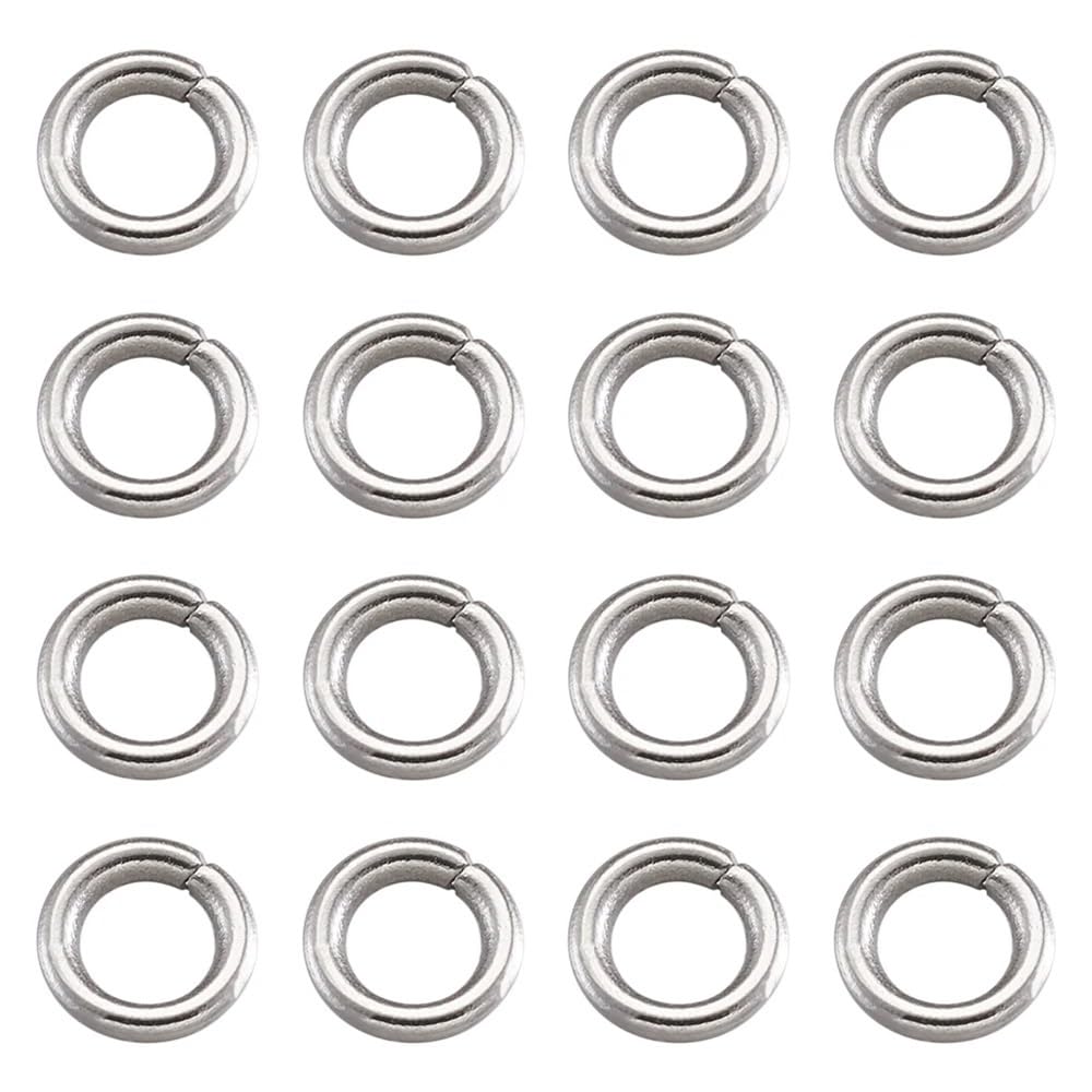 Schmuck-Sprungringe 4000 Stück Edelstahl-Einzelschlaufen-Spaltringe, Verbindungsschlaufenringe, offene Biegeringe-Verbindungsstücke for die Schmuckherstellung DIY(10x1.2mm)