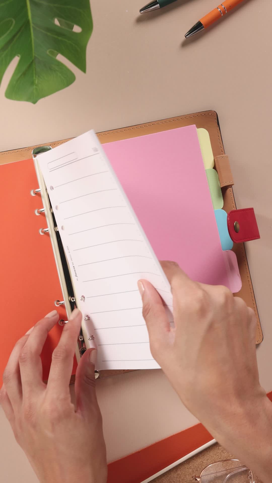 Stock Bureau - FILOFAX Semaine Sur Deux Pages Horizontal Cotton Cream Francais Personal 2026