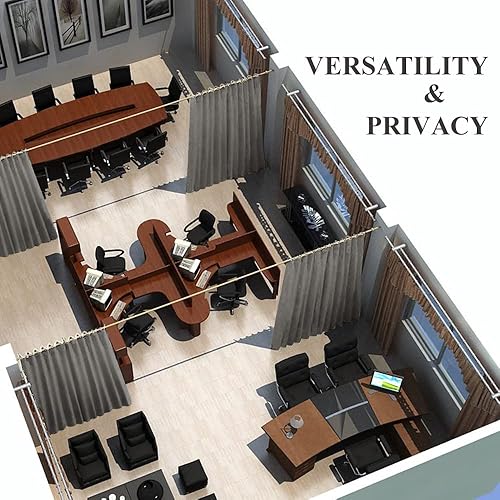 Miniatura 2 de NICETOWN Cortina para puerta de armario, cortina divisora de habitación con bloqueo de ruido, particiones de pantalla, cortina opaca pesada de alta