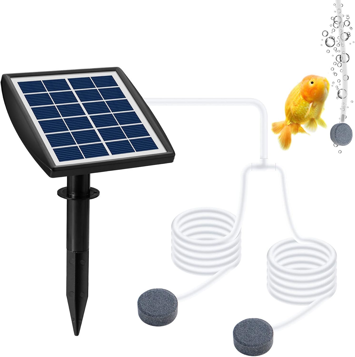 2 Pcs Solar Air Pump Solar Water Air Pump Fish Tank